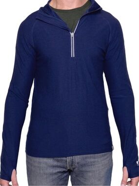 MERIWOOL MEN'S MERINO 190 BASE LAYER LONG SLEEVE HOODIE. Sz S.